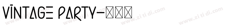 vintage party字体转换